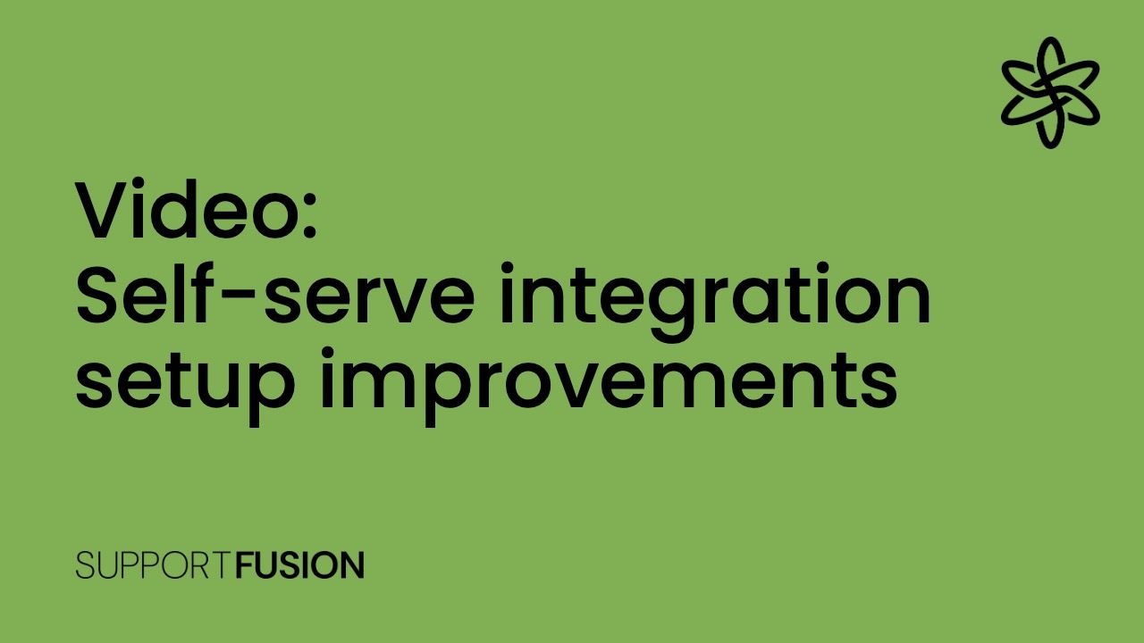 Self-serve integration setup improvements