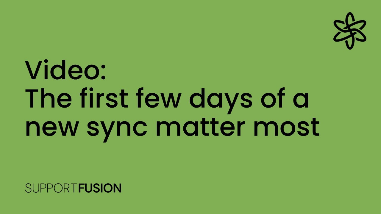 The first few days of a new sync matter most