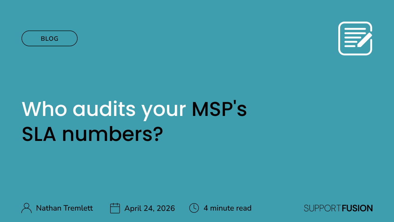 Who audits your MSP's SLA numbers?